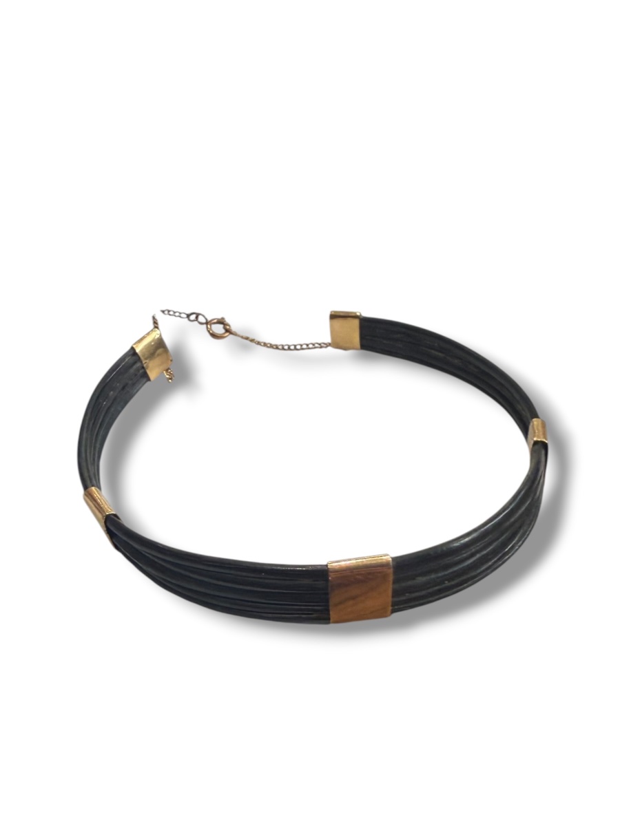 Bracelet or et tresses -photo-5