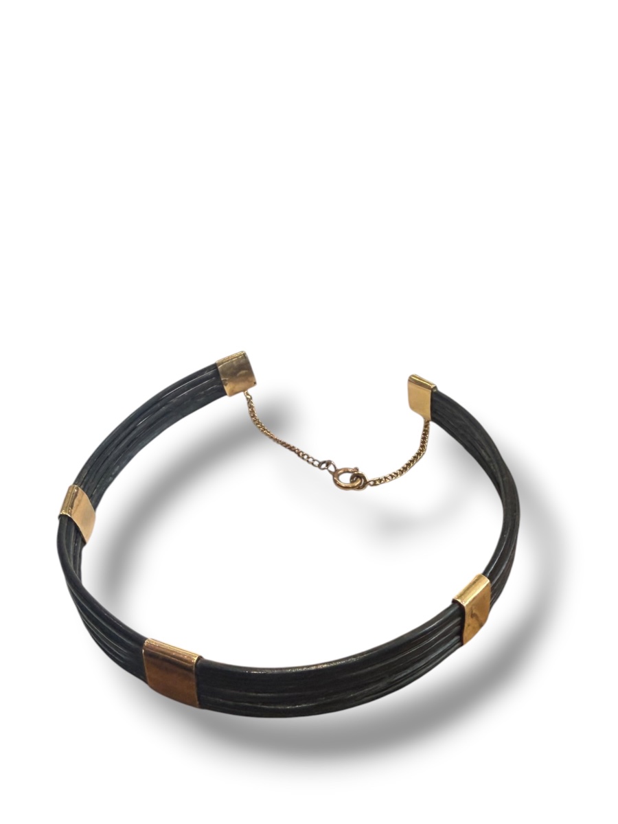 Bracelet or et tresses -photo-7