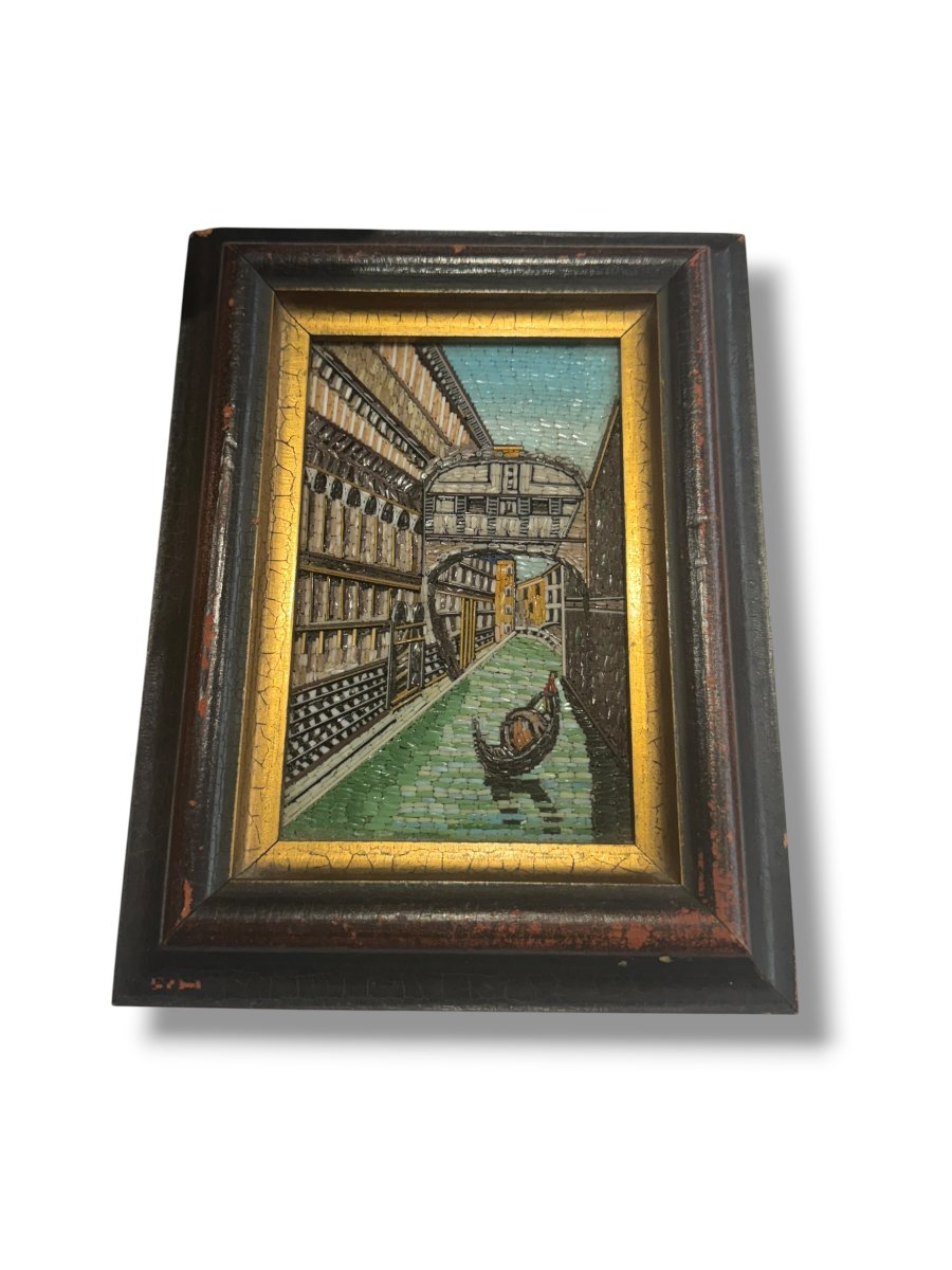 Micro-mosaic: The Bridge Of Sighs In Venice, Depicted In Micro-mosaic-photo-2