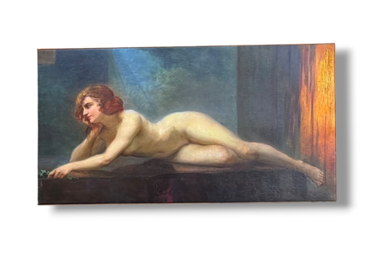 Femme nue allongée immense tableau XXeme-photo-2