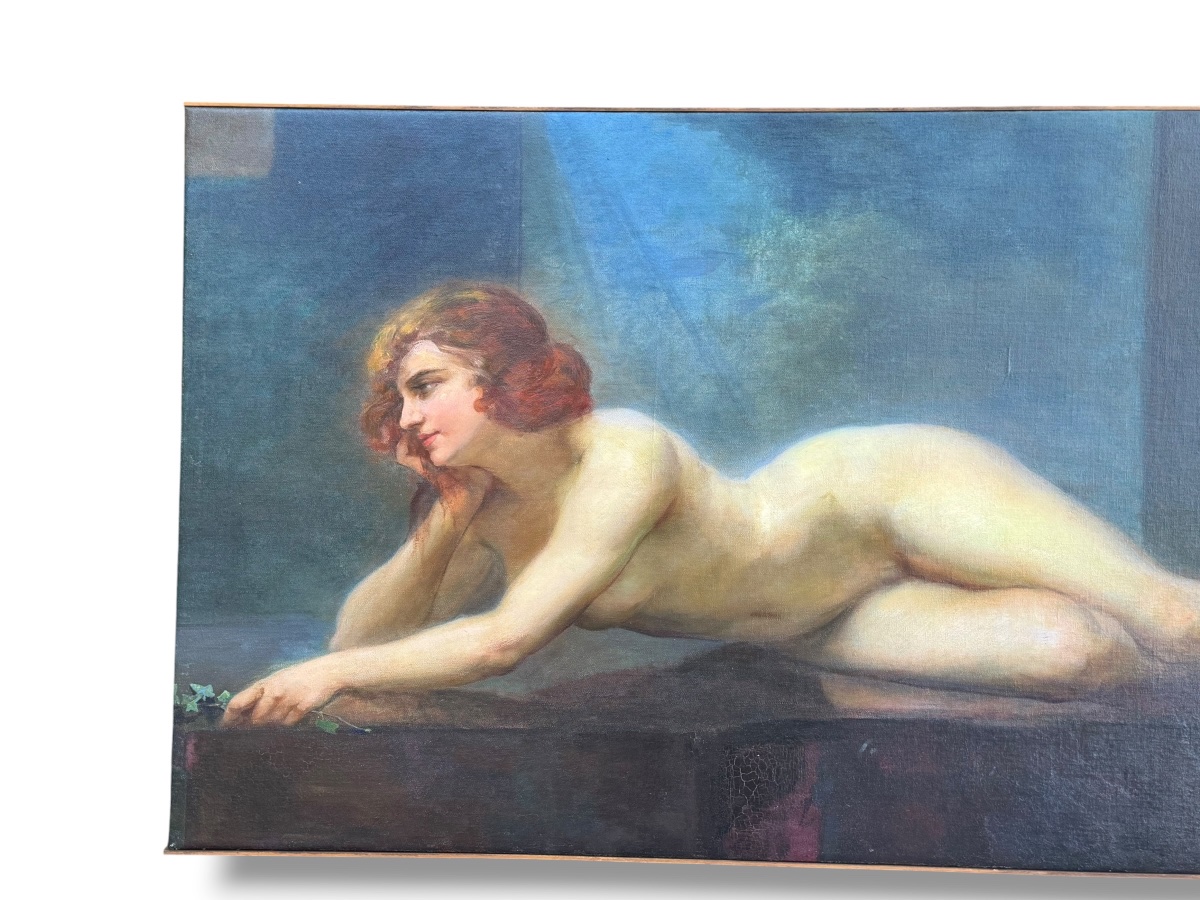 Femme nue allongée immense tableau XXeme-photo-1