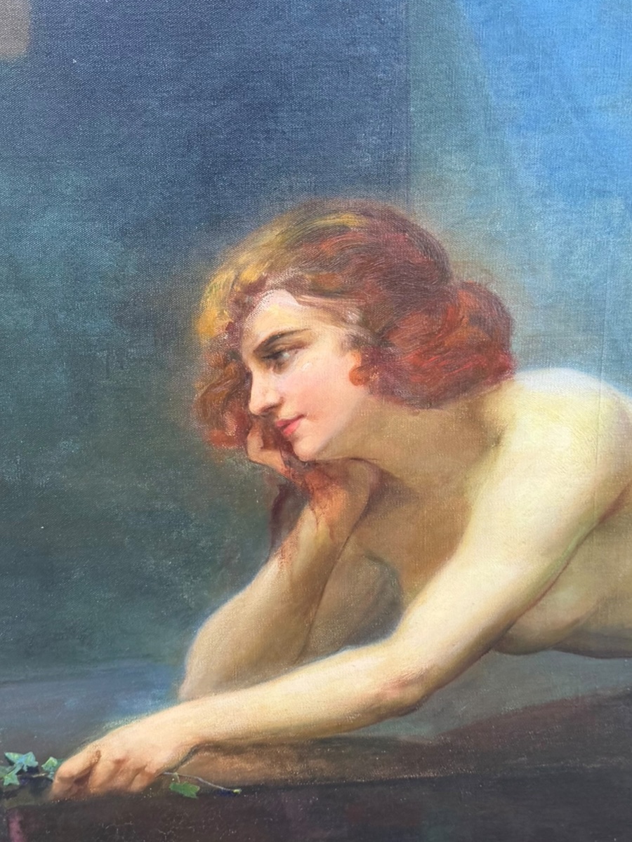 Femme nue allongée immense tableau XXeme-photo-4