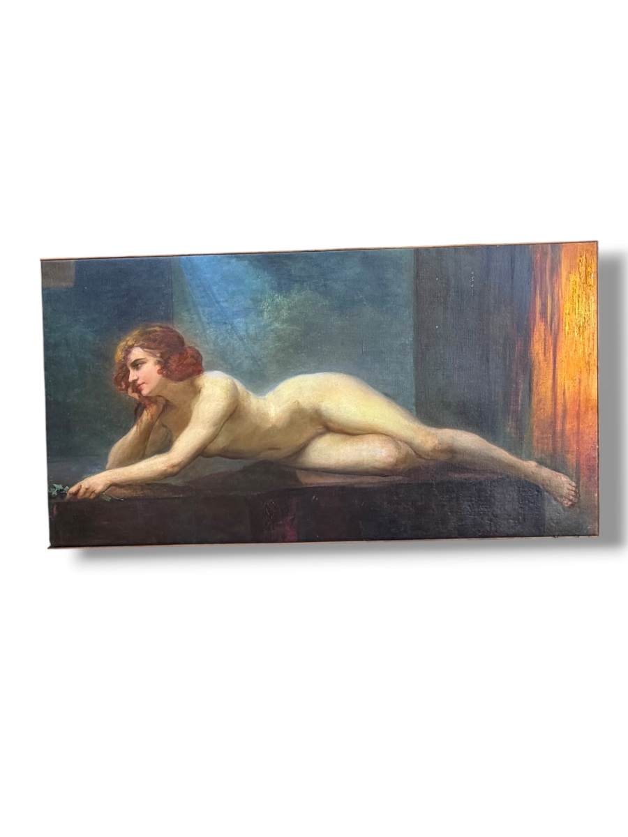 Femme nue allongée immense tableau XXeme-photo-6