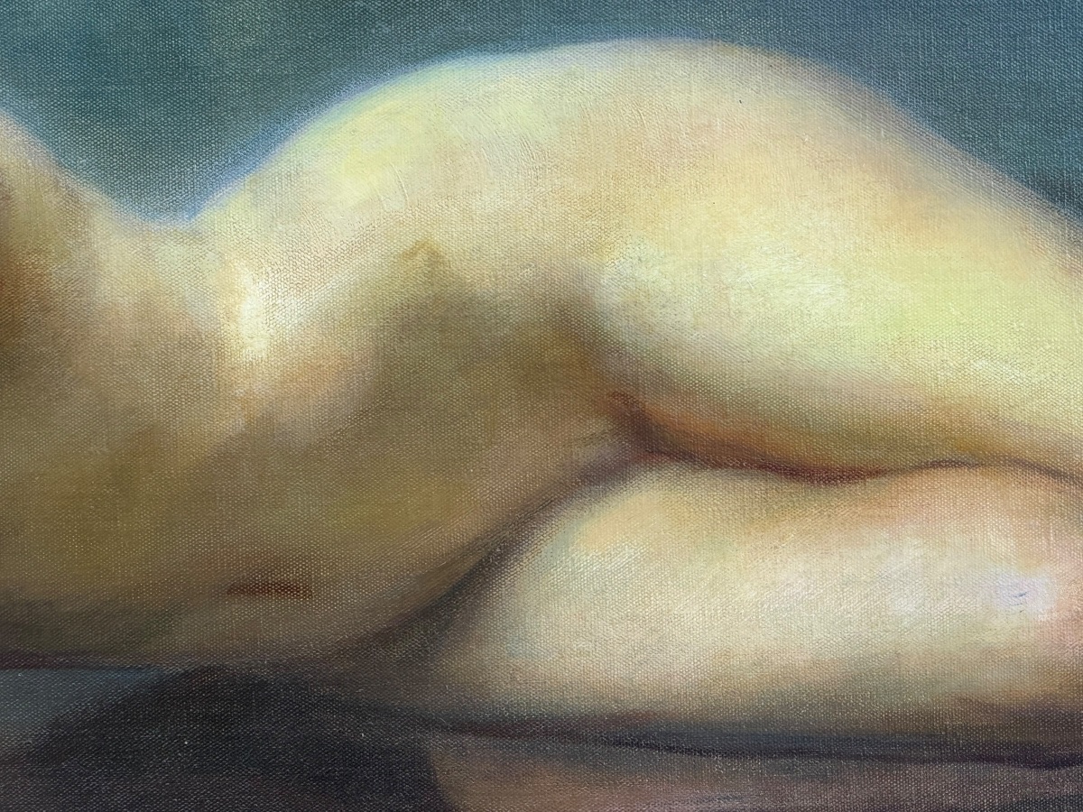 Femme nue allongée immense tableau XXeme-photo-8