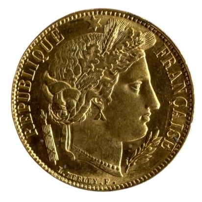 Pièce 20  Francs or Cérès 1850