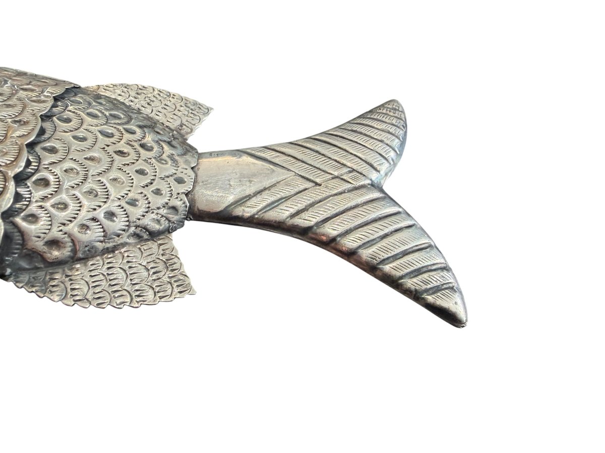 Poisson articulé en Argent massif-photo-3