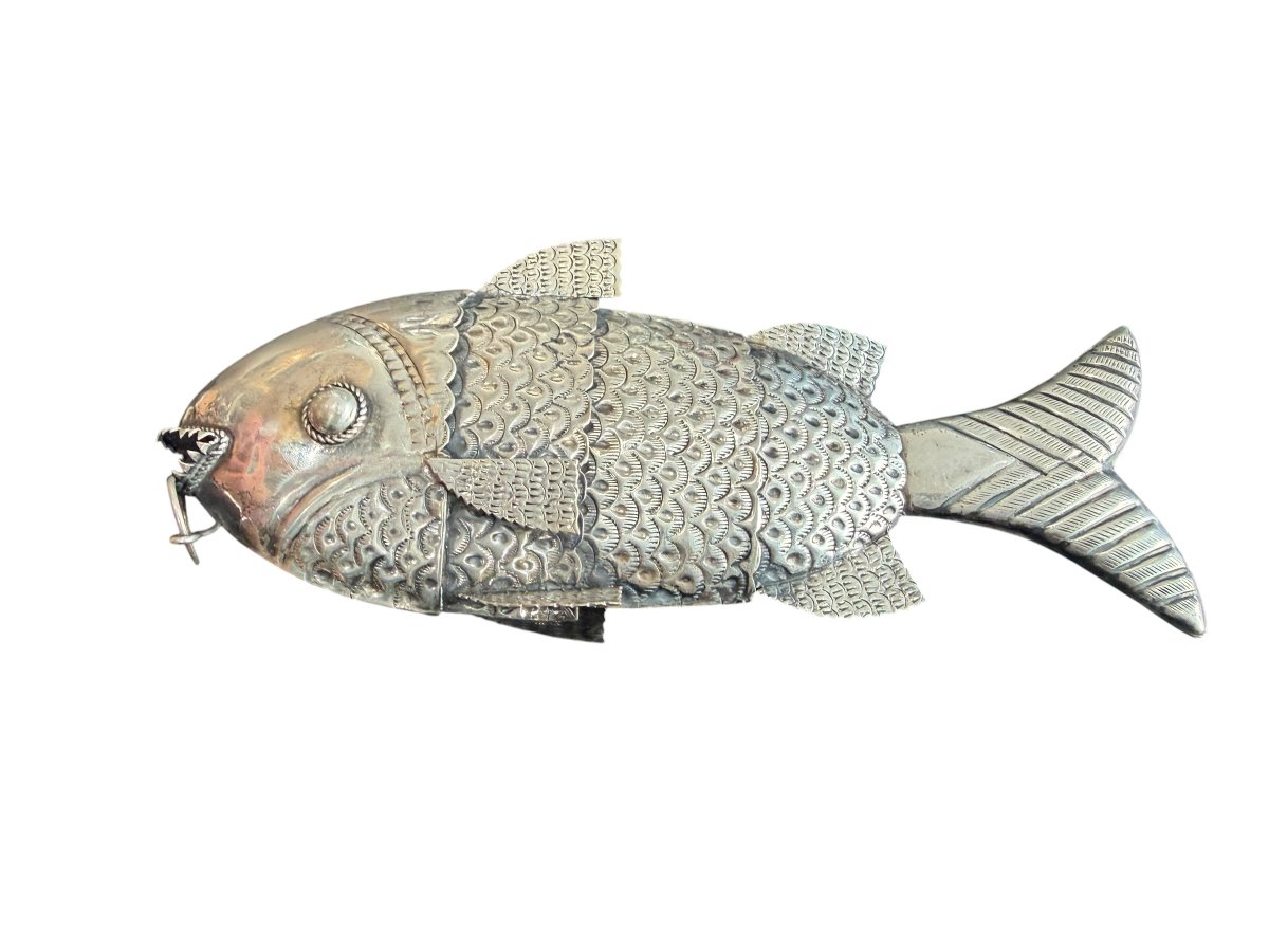 Poisson articulé en Argent massif-photo-6