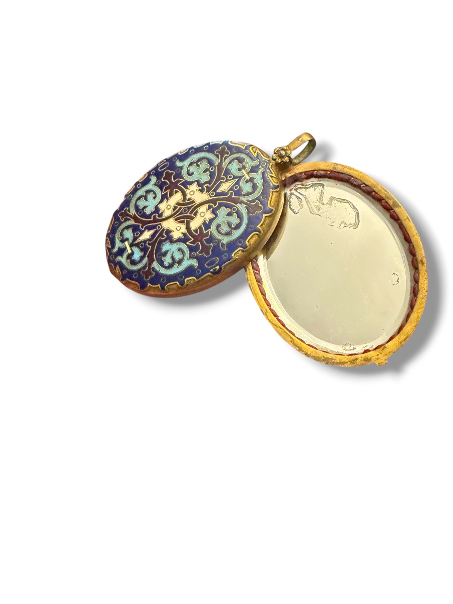 Large Enameled Medallion In The Falize Style-photo-4