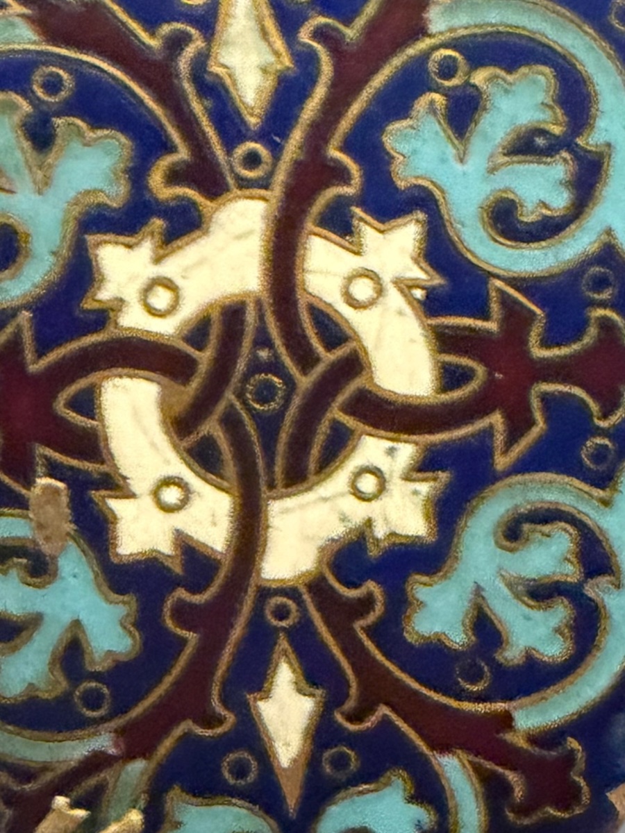 Large Enameled Medallion In The Falize Style-photo-4