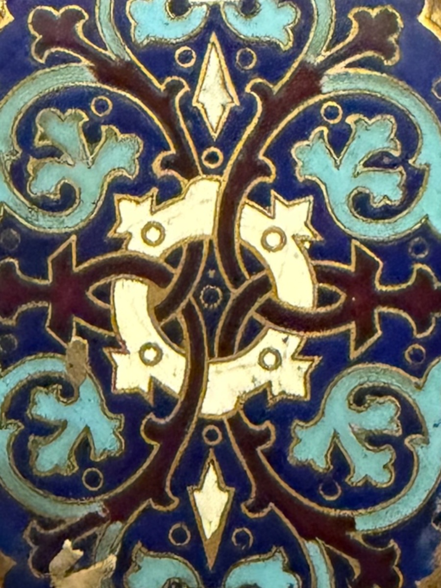 Large Enameled Medallion In The Falize Style-photo-8