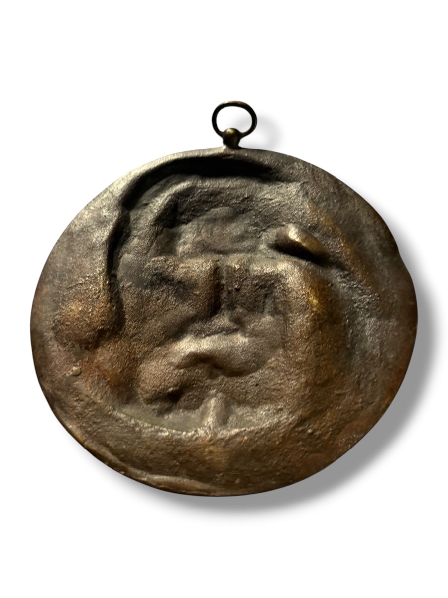 René Rozet: Large Bronze Medallion Of Victor Hugo-photo-3
