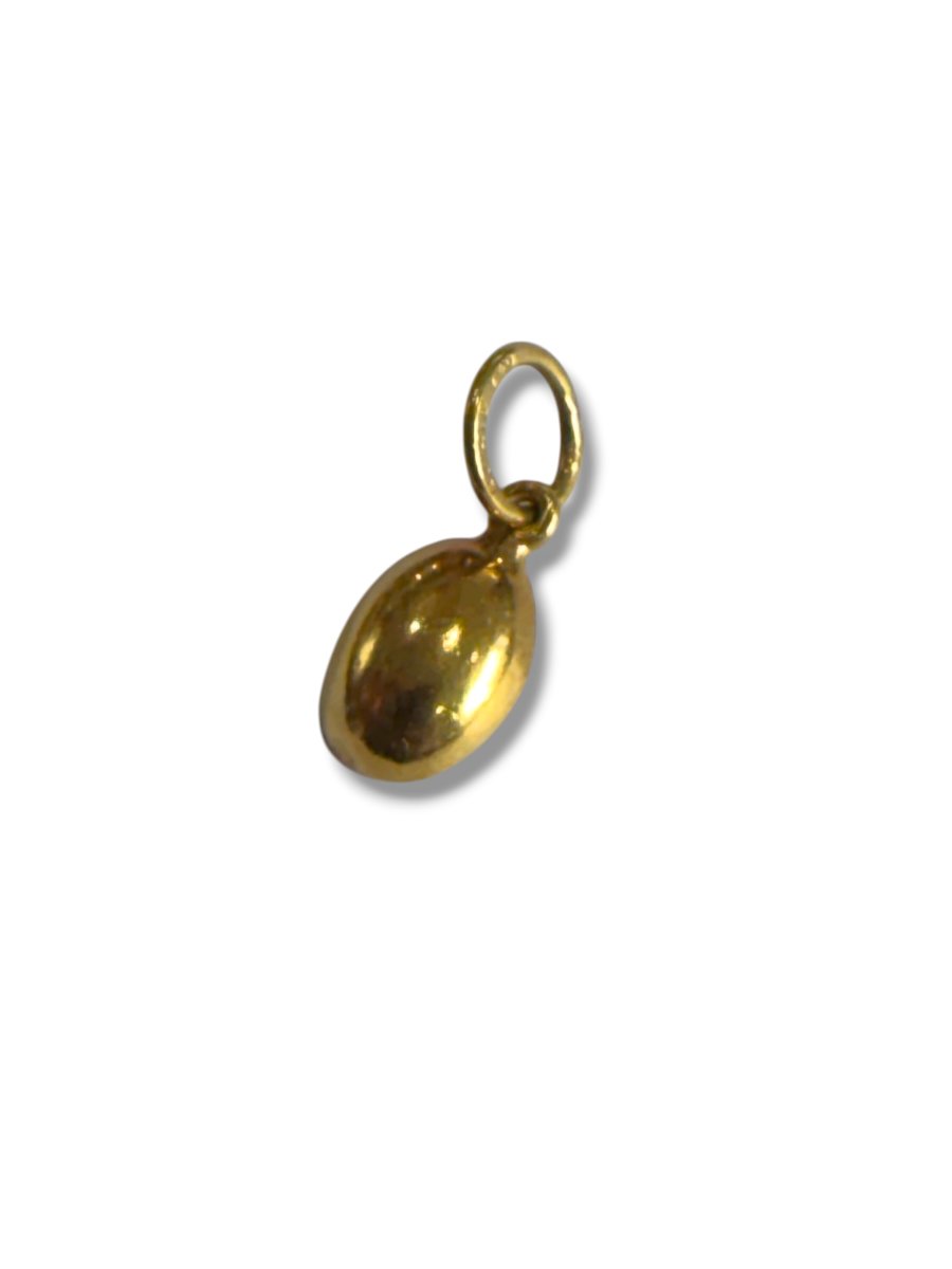 Coffee Bean Gold Pendant-photo-3