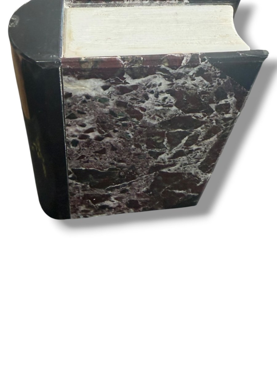 19th-century Italian Marble-bound Book From The Grand Tour-photo-1