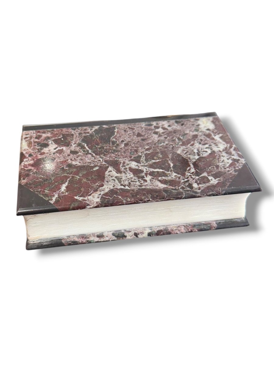 19th-century Italian Marble-bound Book From The Grand Tour-photo-4