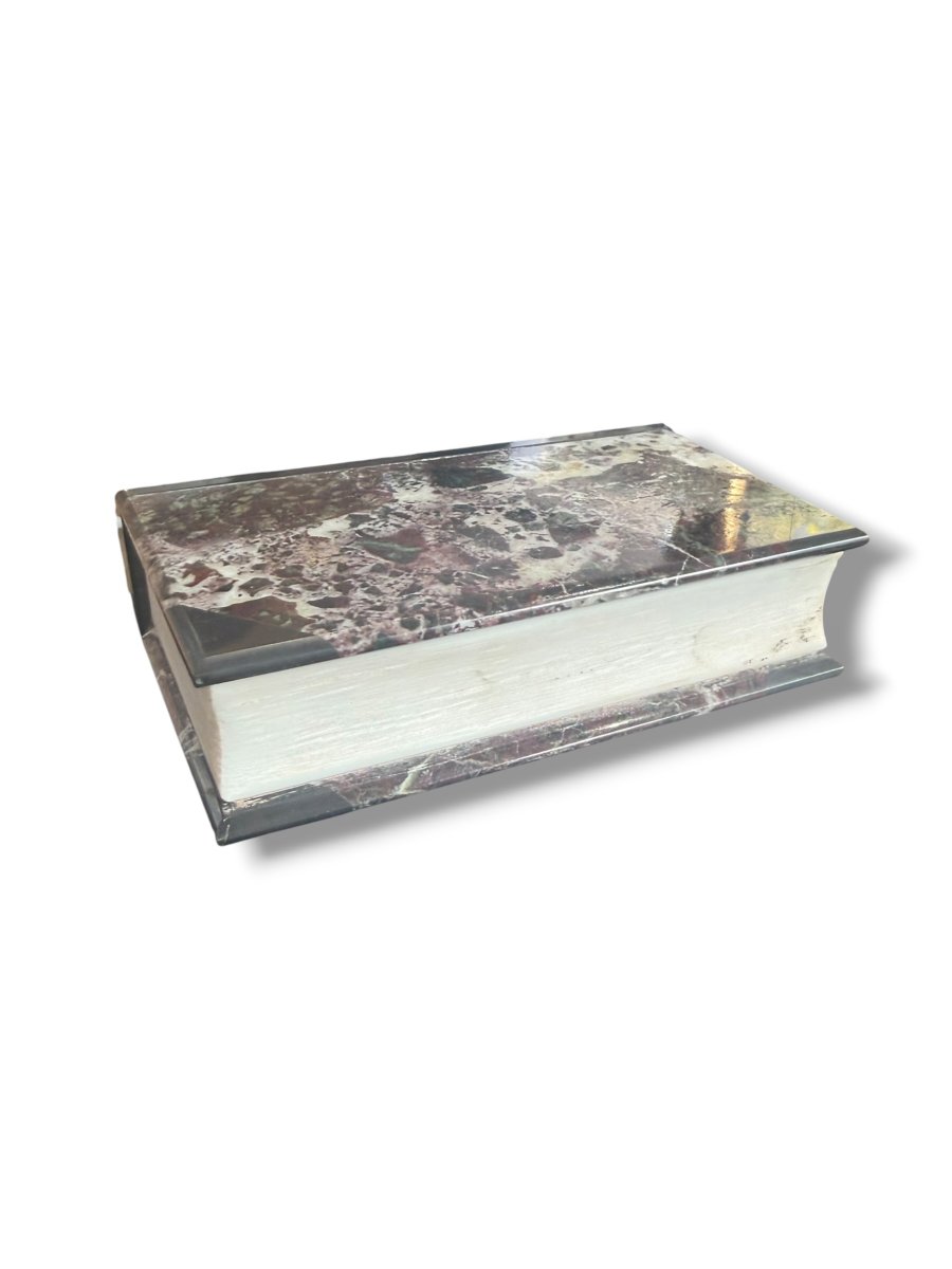 19th-century Italian Marble-bound Book From The Grand Tour-photo-6