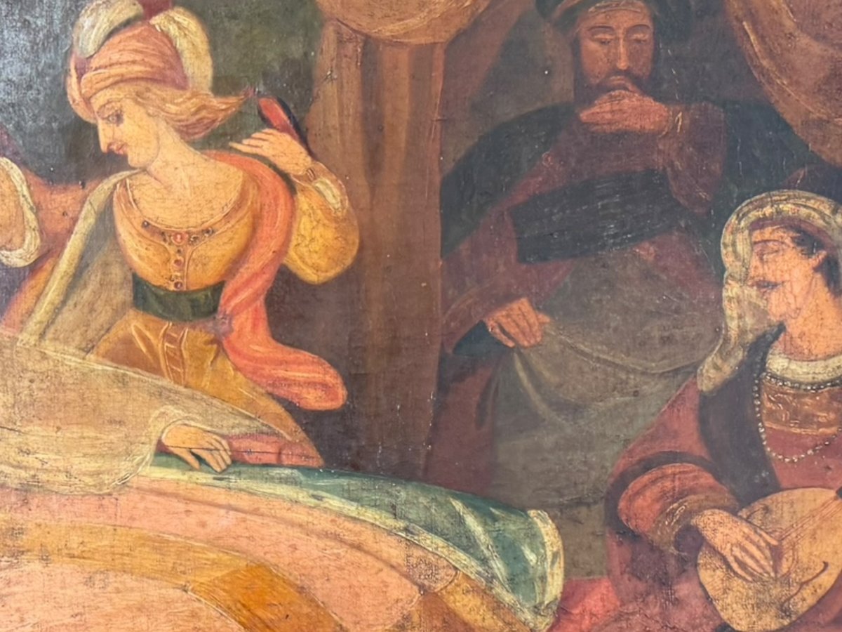 19th-century Orientalist School: A Princess In Her Palace-photo-2