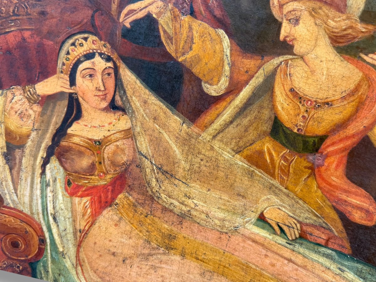 19th-century Orientalist School: A Princess In Her Palace-photo-5