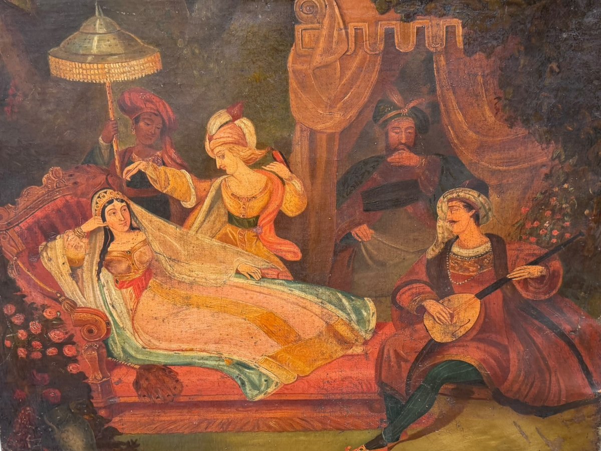 19th-century Orientalist School: A Princess In Her Palace