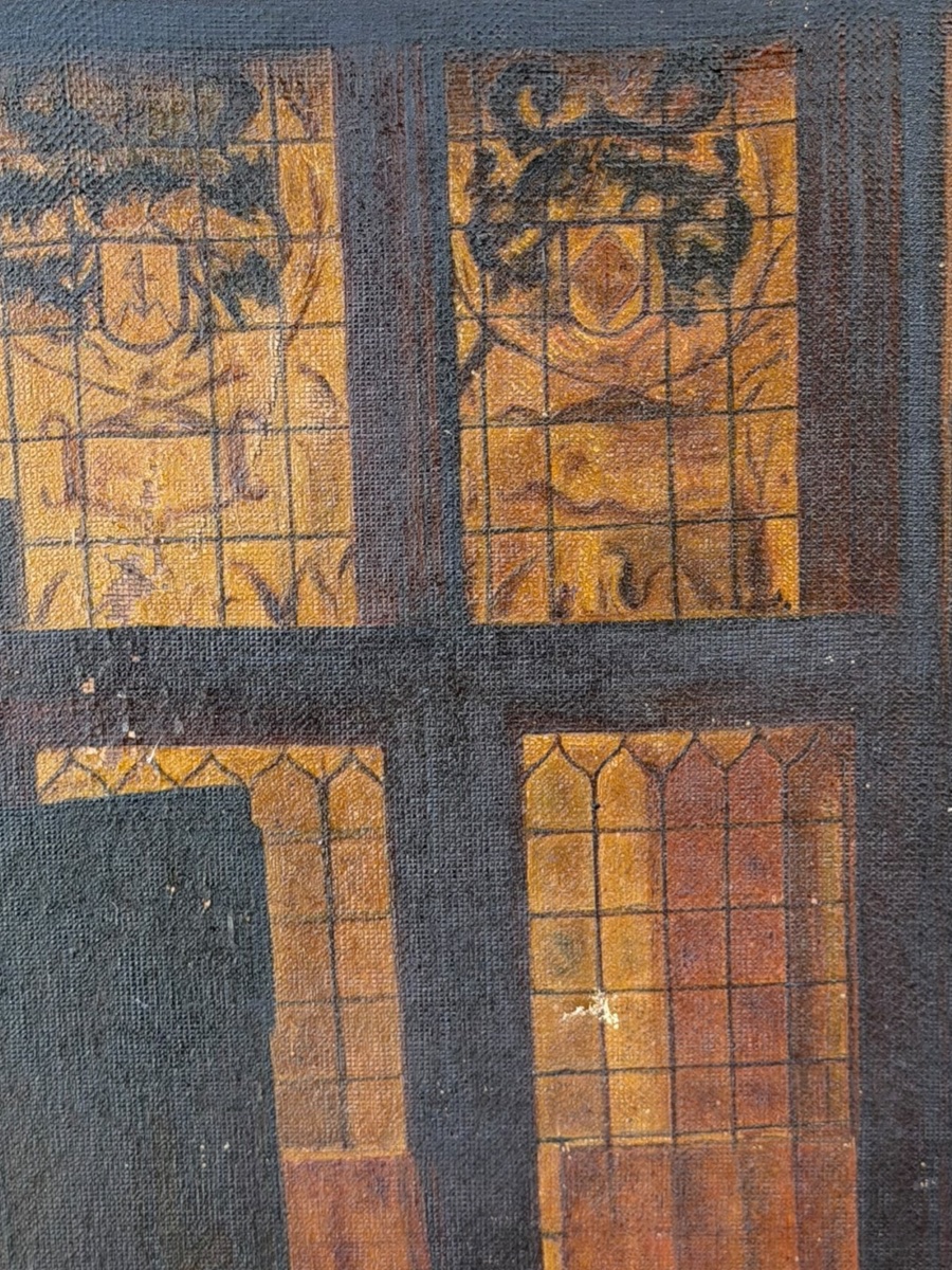 Scène d’intérieur huile sur toile XIXeme-photo-1