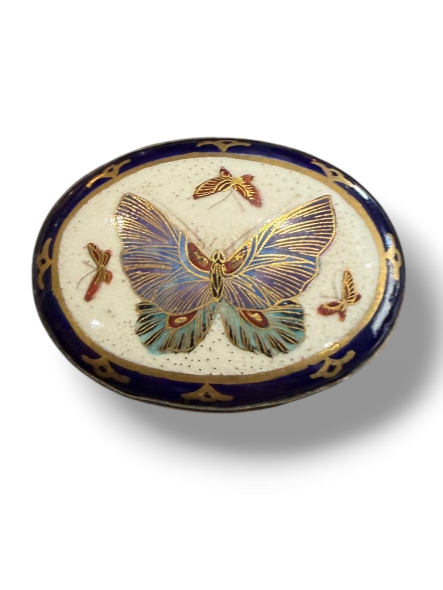 Broche émaillée papillons