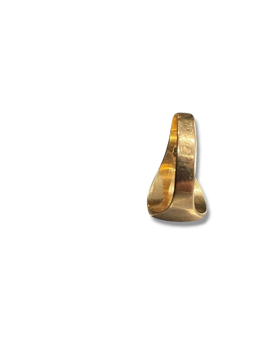 Gold Signet Ring With A Sun-shaped Setting-photo-4