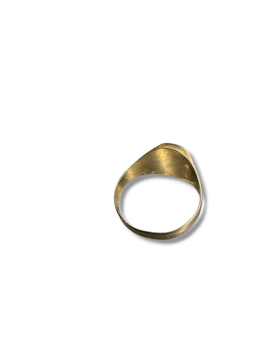 Gold Signet Ring With A Sun-shaped Setting-photo-6