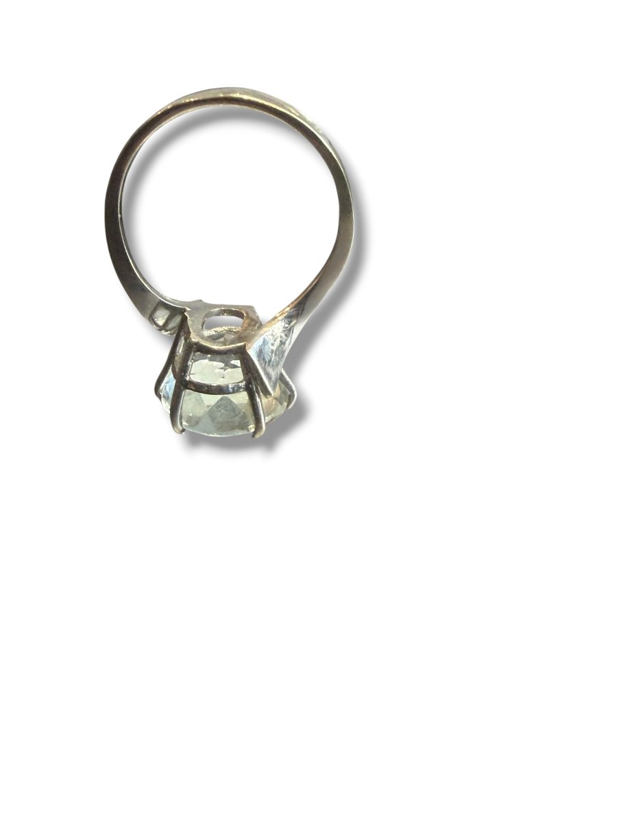 White Gold Ring With Aquamarine-photo-5