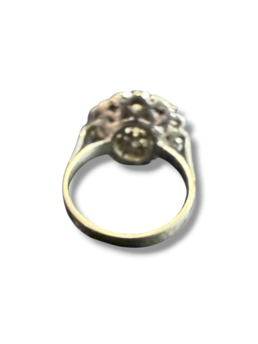 Bague or gris marguerite-photo-5