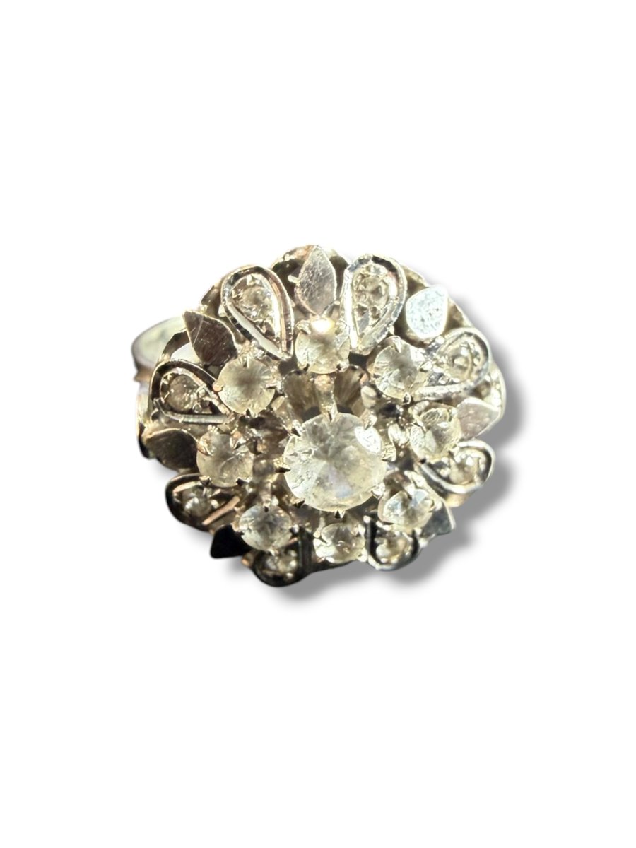 Bague or gris marguerite-photo-7