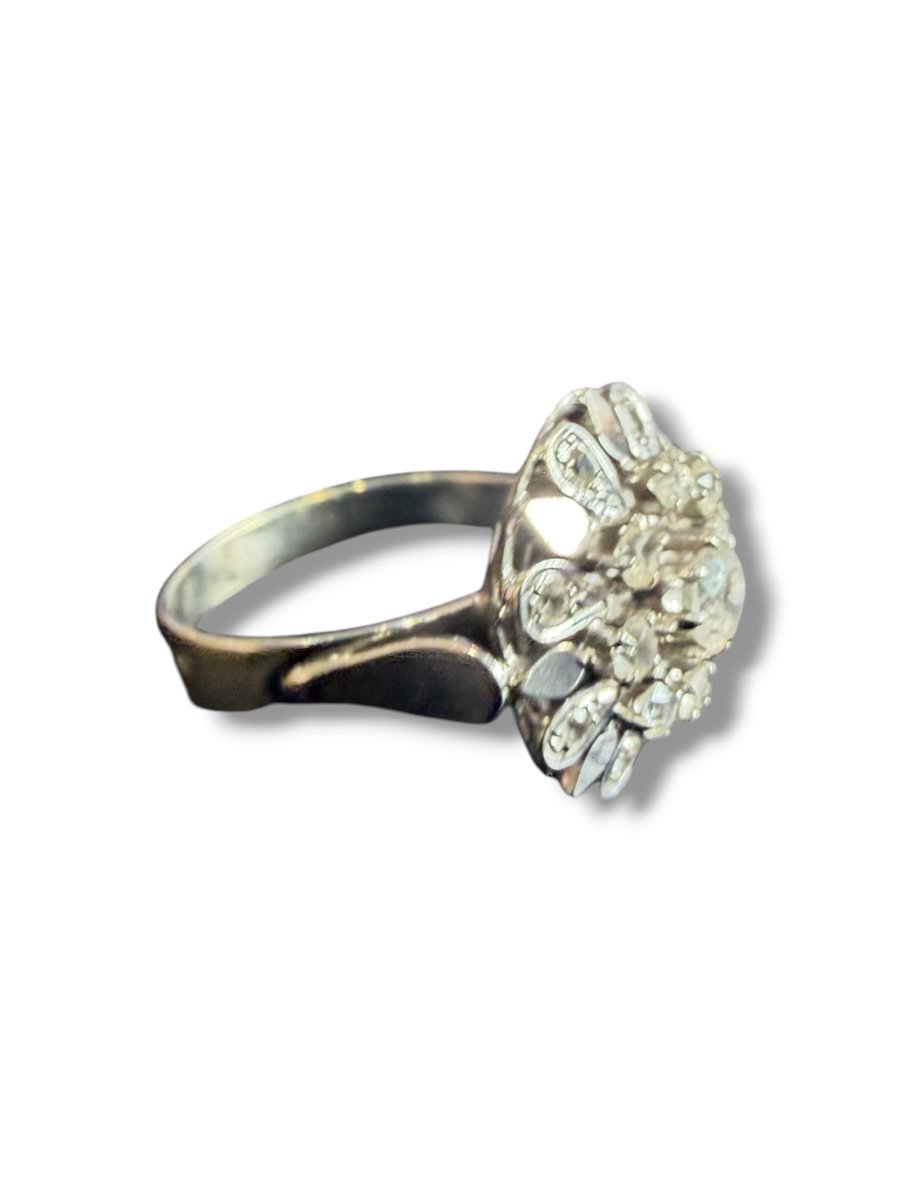 Bague or gris marguerite-photo-8