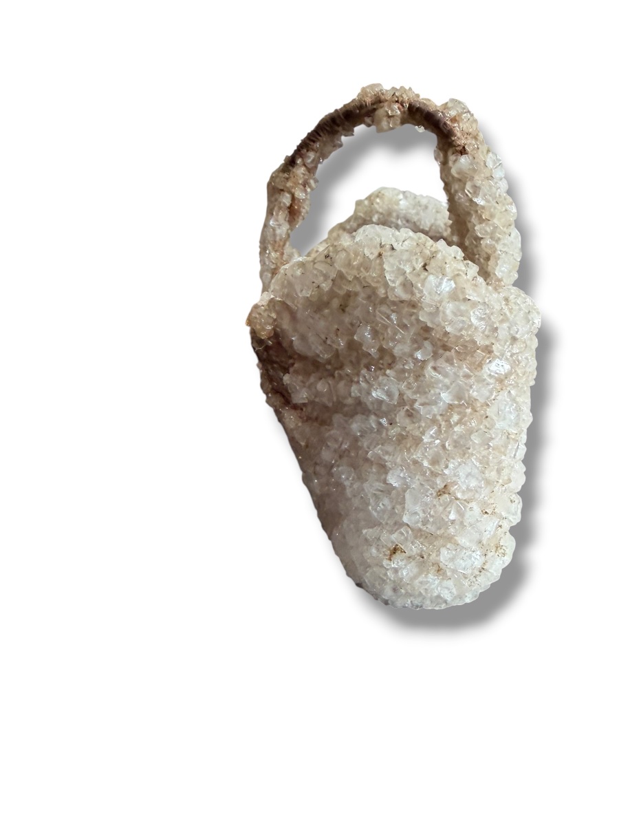Panier en pierres de quartz blanc-photo-6
