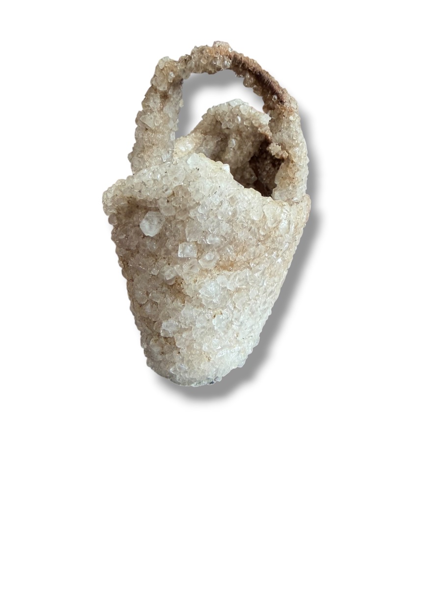 Panier en pierres de quartz blanc-photo-8