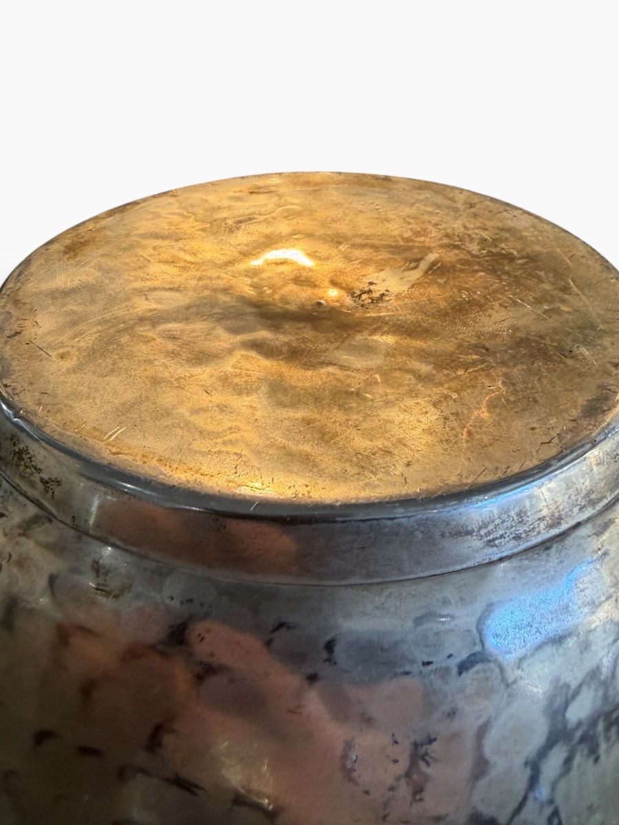 Large Silver-plated Metal Vase By Maria Pergay-photo-2