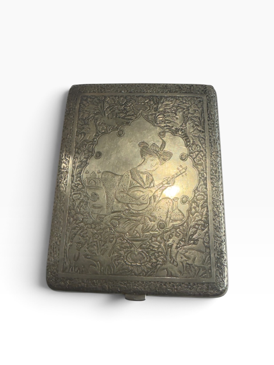  Solid Silver Cigarette Case  -photo-1
