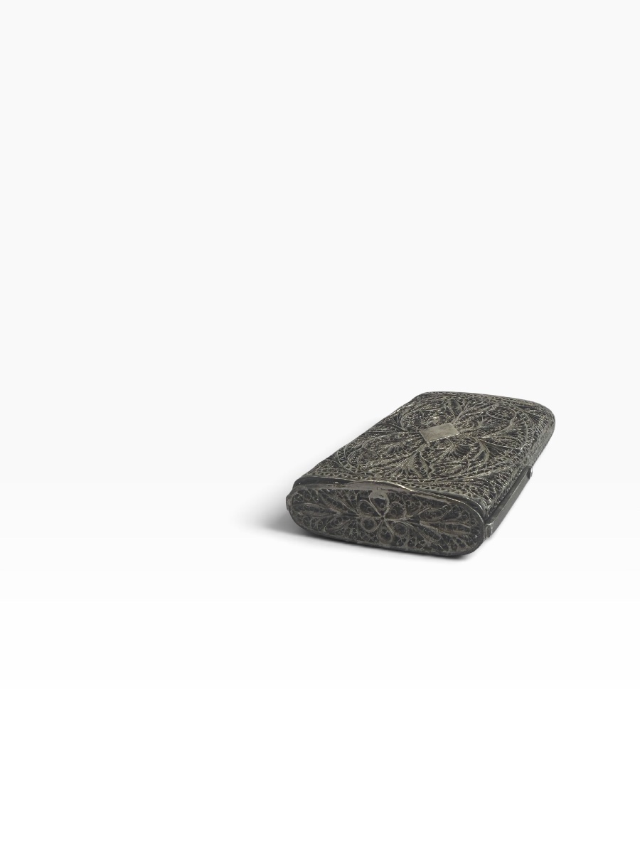 Filigree Silver Cigarette Case-photo-4