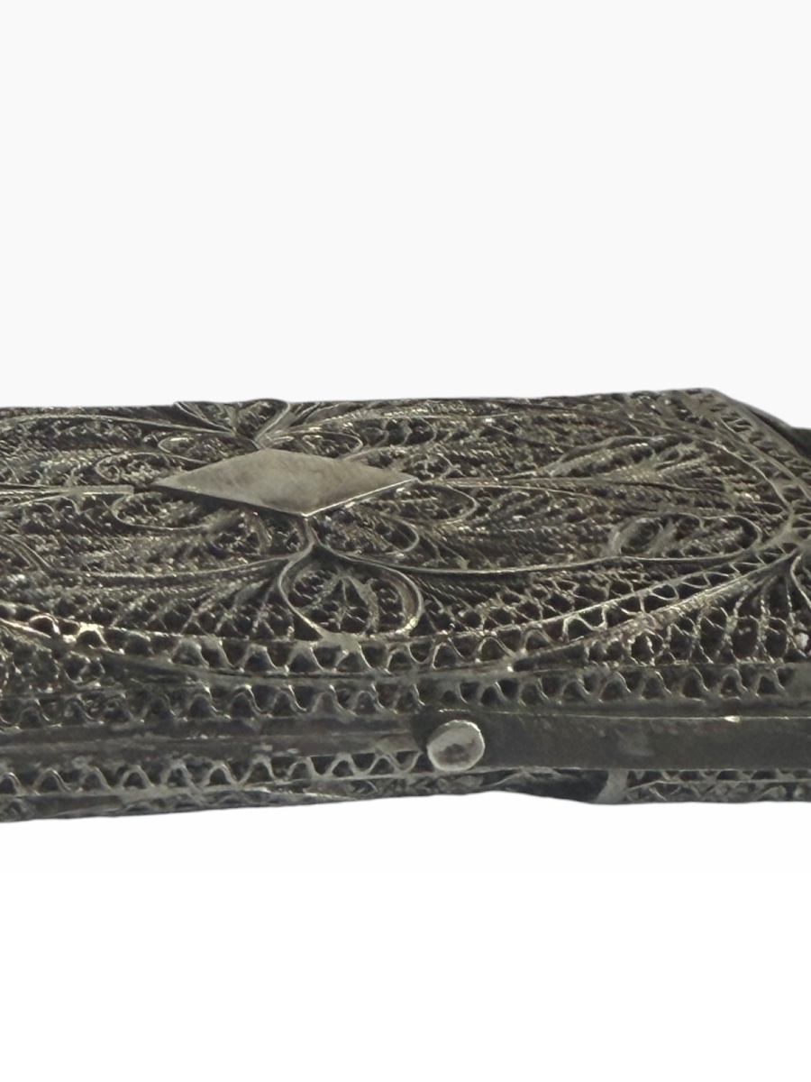 Filigree Silver Cigarette Case-photo-2