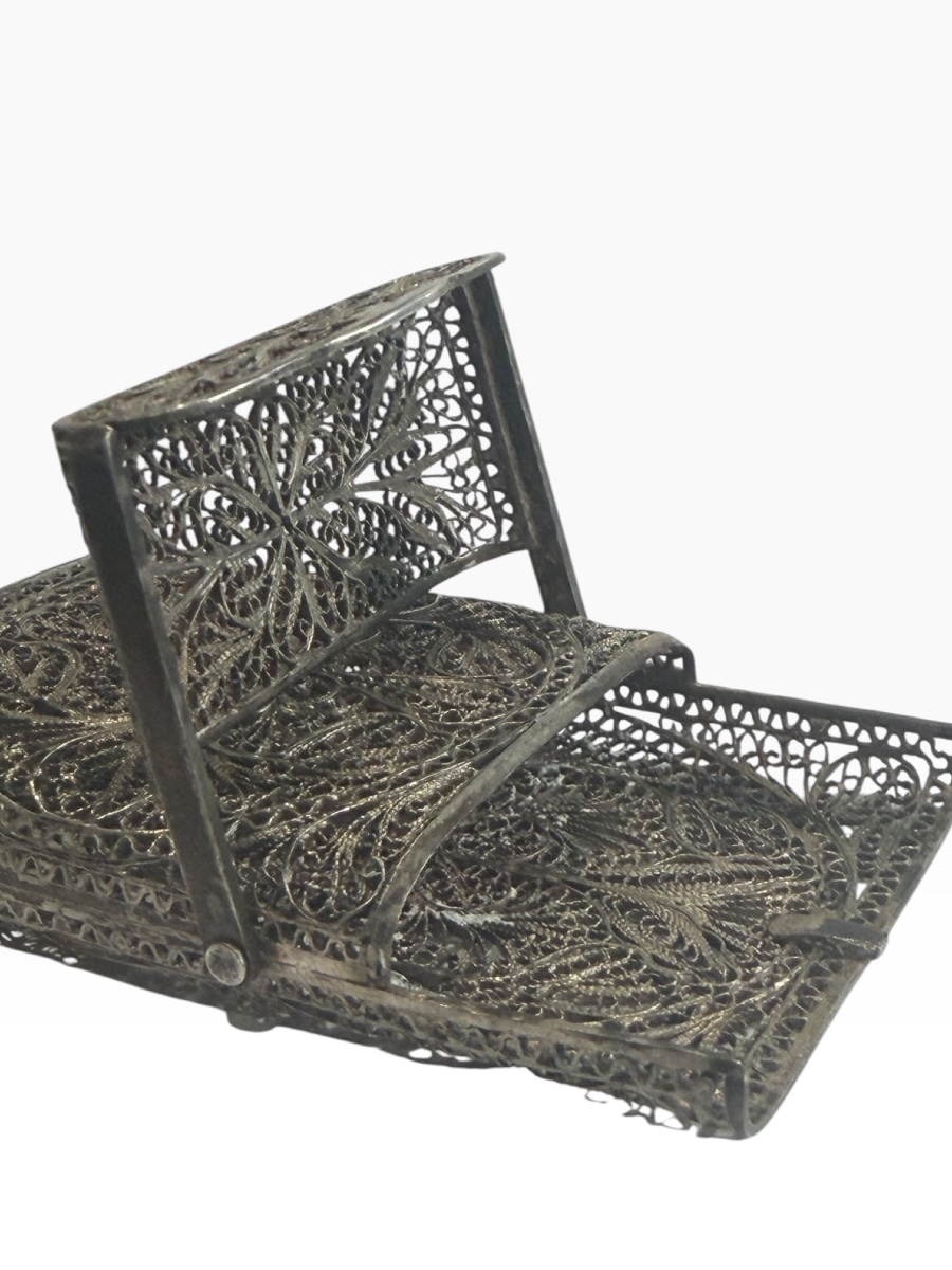 Filigree Silver Cigarette Case-photo-4