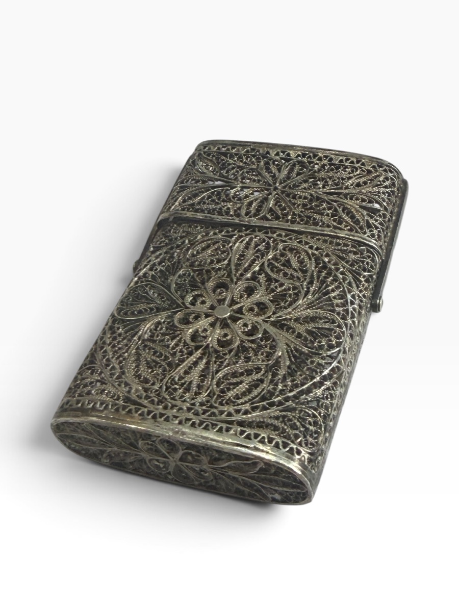 Filigree Silver Cigarette Case