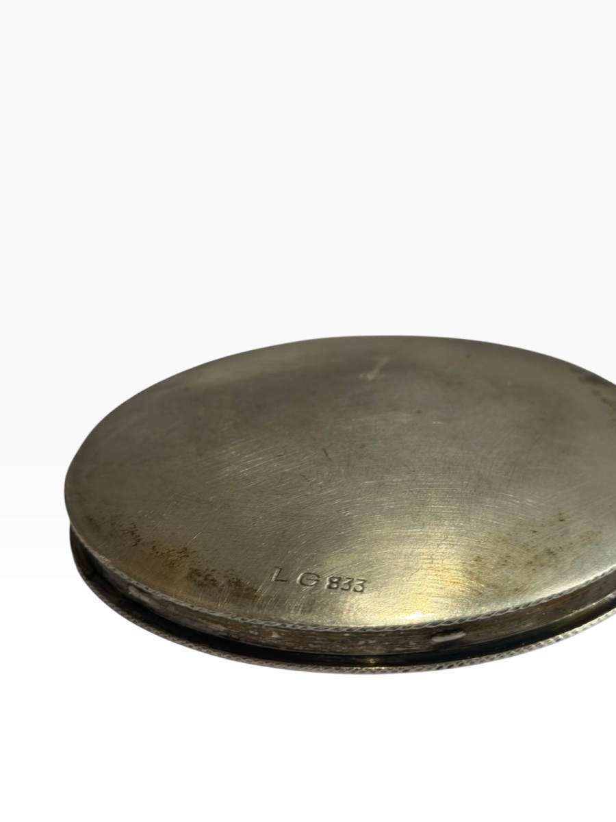 Solid Silver Powder Compact Clutch Bag-photo-2