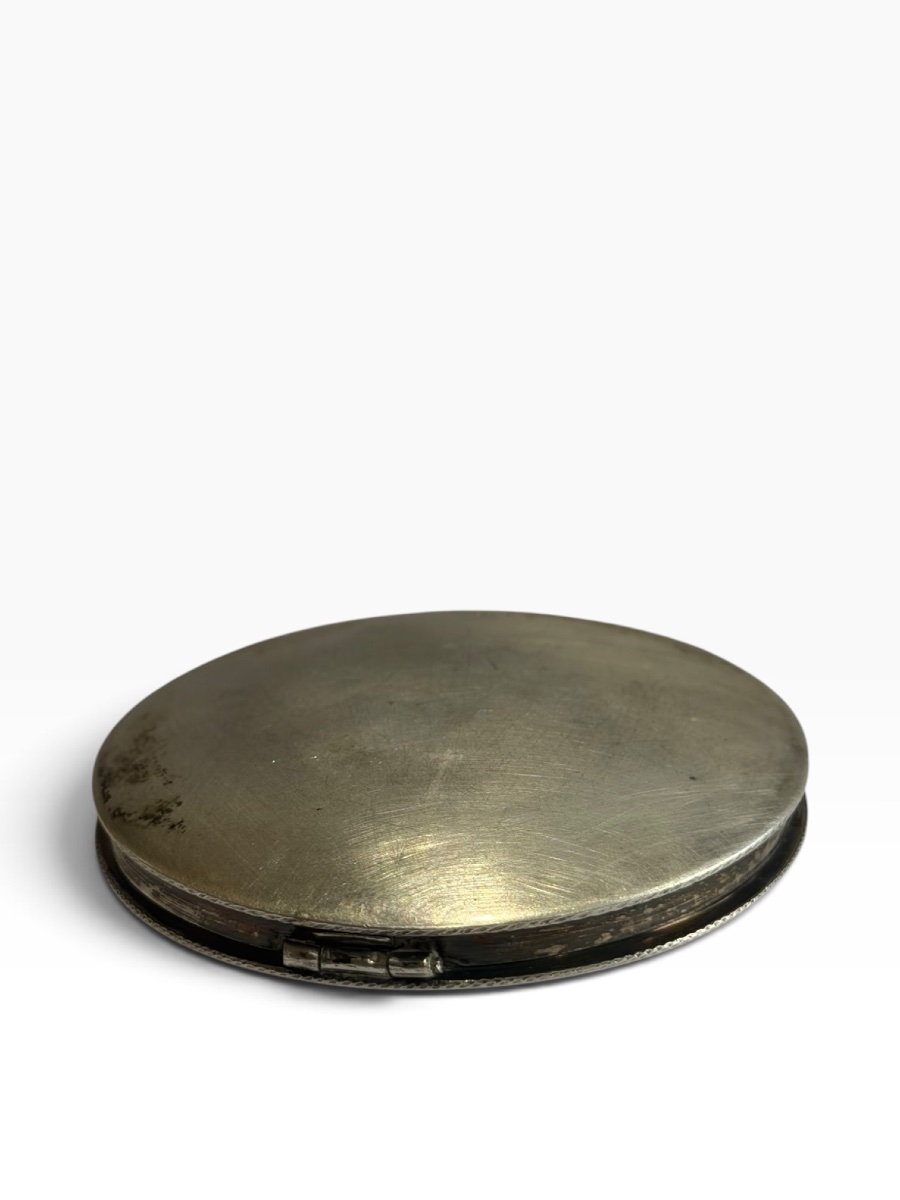 Solid Silver Powder Compact Clutch Bag-photo-2
