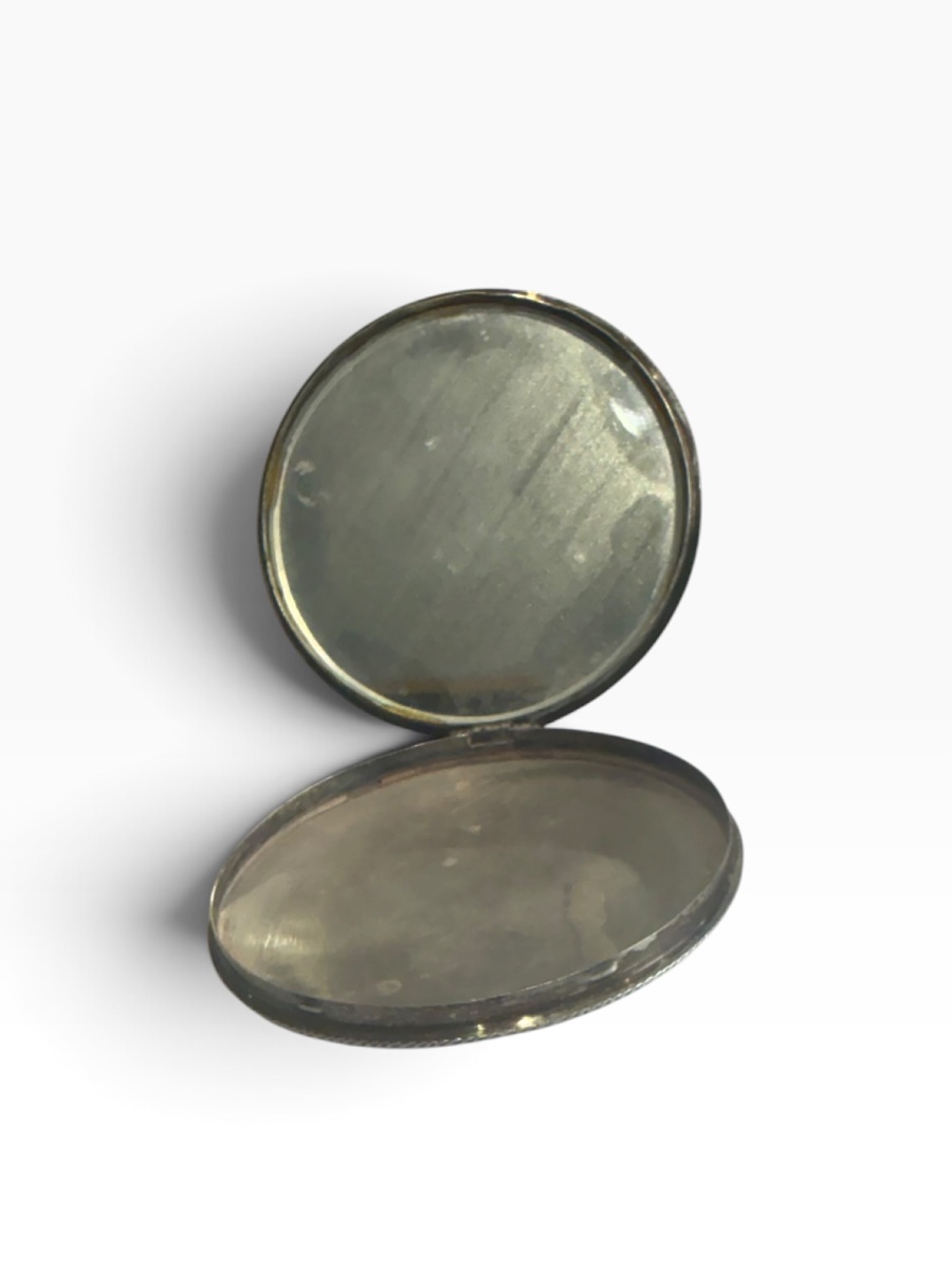 Solid Silver Powder Compact Clutch Bag-photo-5