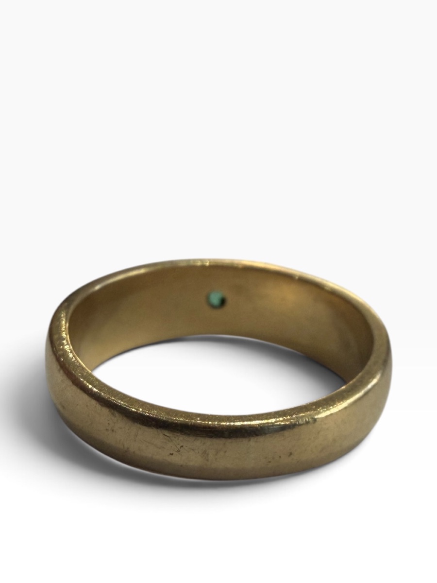 Bague solitaire or jaune emeraude-photo-7
