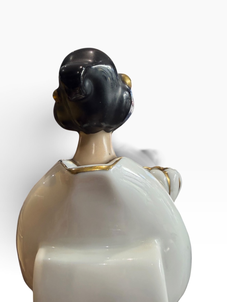  ROBJ Jean Borne Veilleuse Art Deco dame Japonaise-photo-6