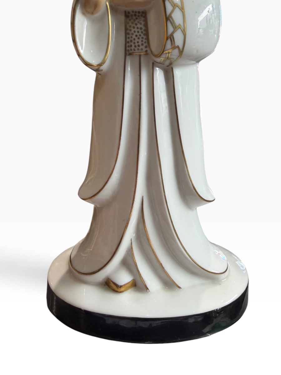  ROBJ Jean Borne Veilleuse Art Deco dame Japonaise-photo-8