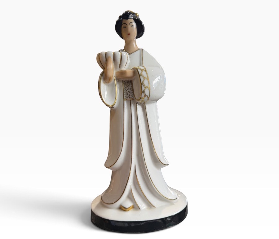  ROBJ Jean Borne Veilleuse Art Deco dame Japonaise