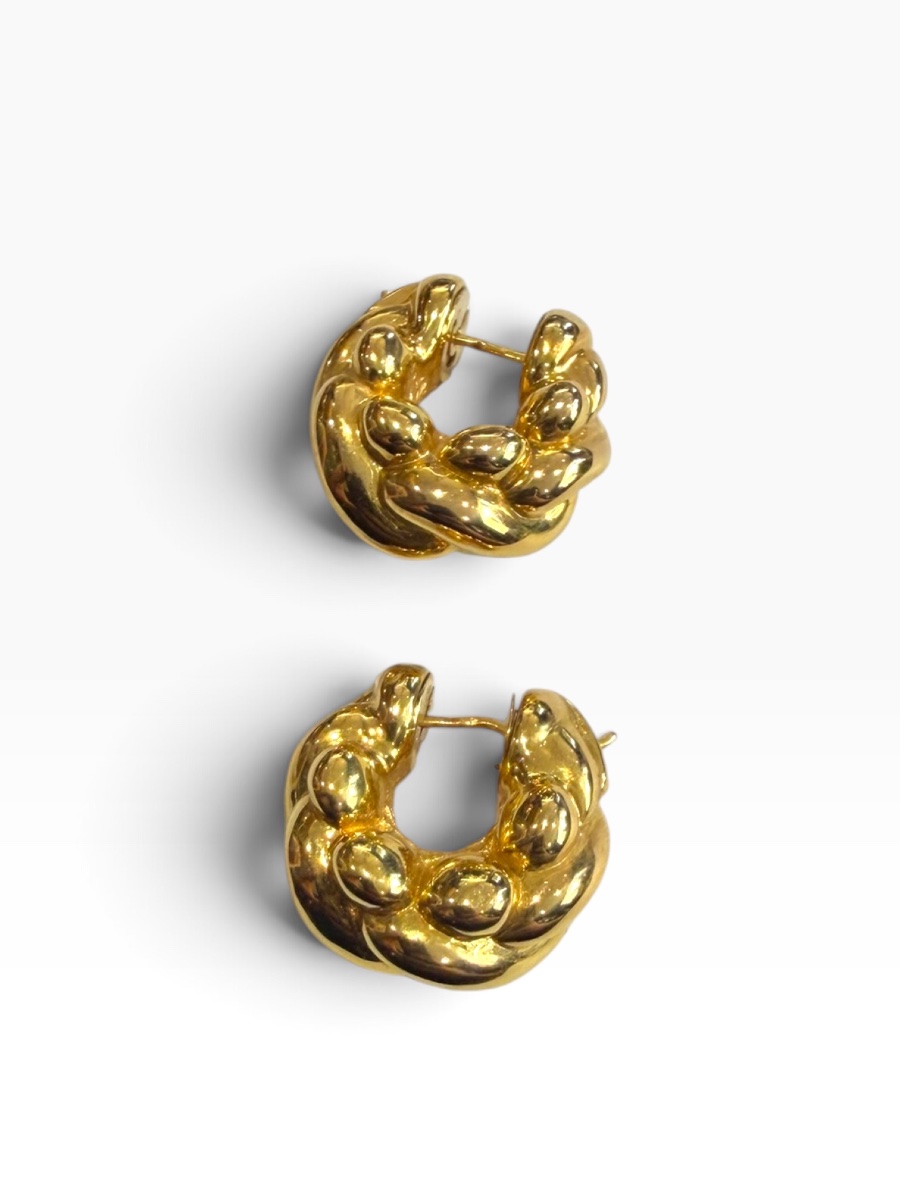 Chimento paire de boucles d’oreilles créoles or 18 carats-photo-3