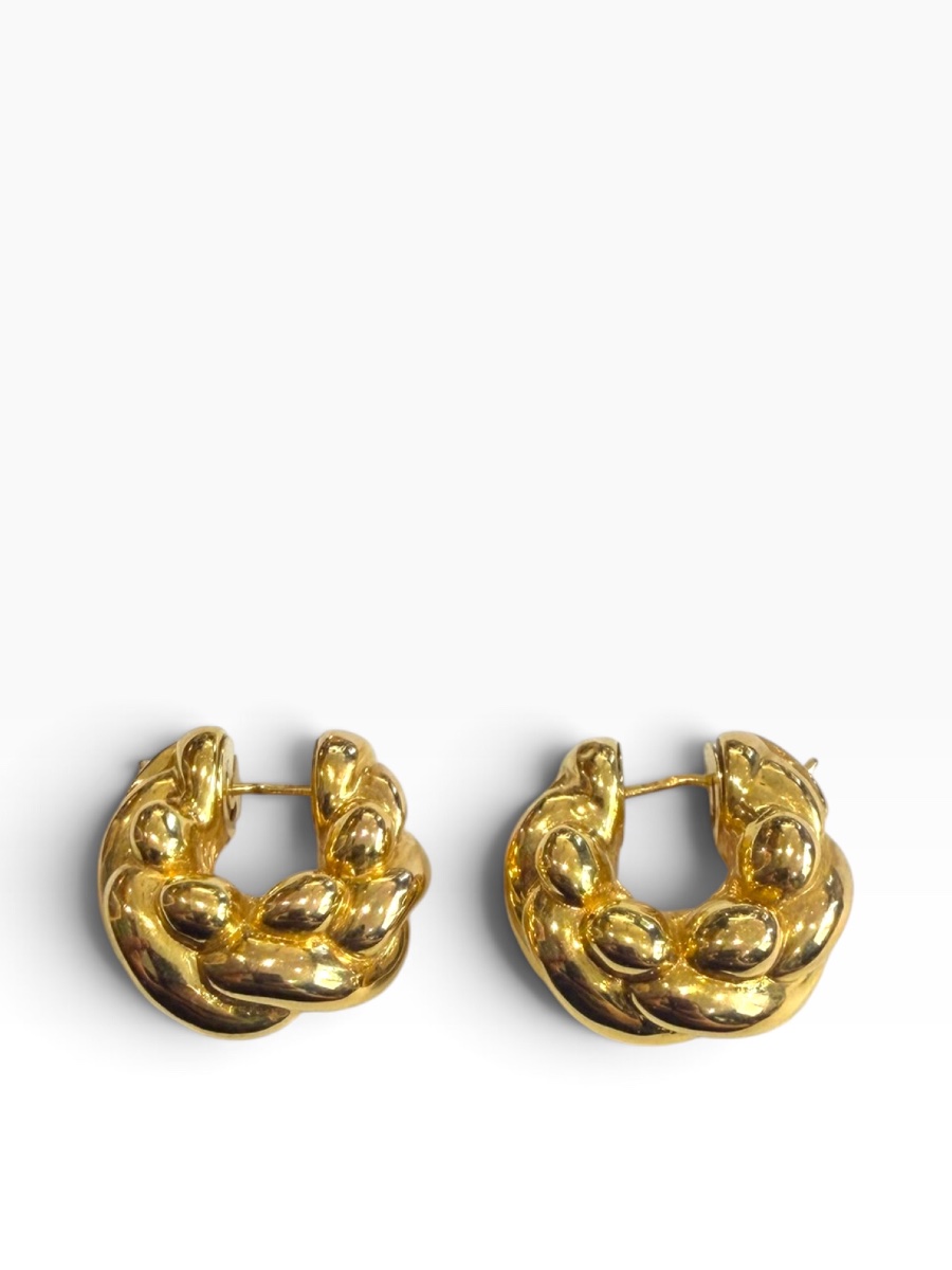 Chimento paire de boucles d’oreilles créoles or 18 carats-photo-4