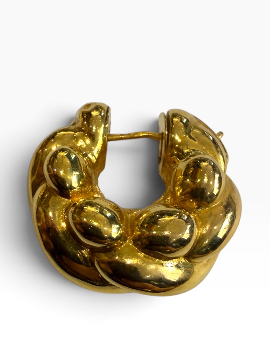 Chimento paire de boucles d’oreilles créoles or 18 carats-photo-1