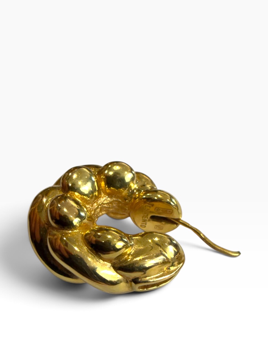 Chimento paire de boucles d’oreilles créoles or 18 carats-photo-3