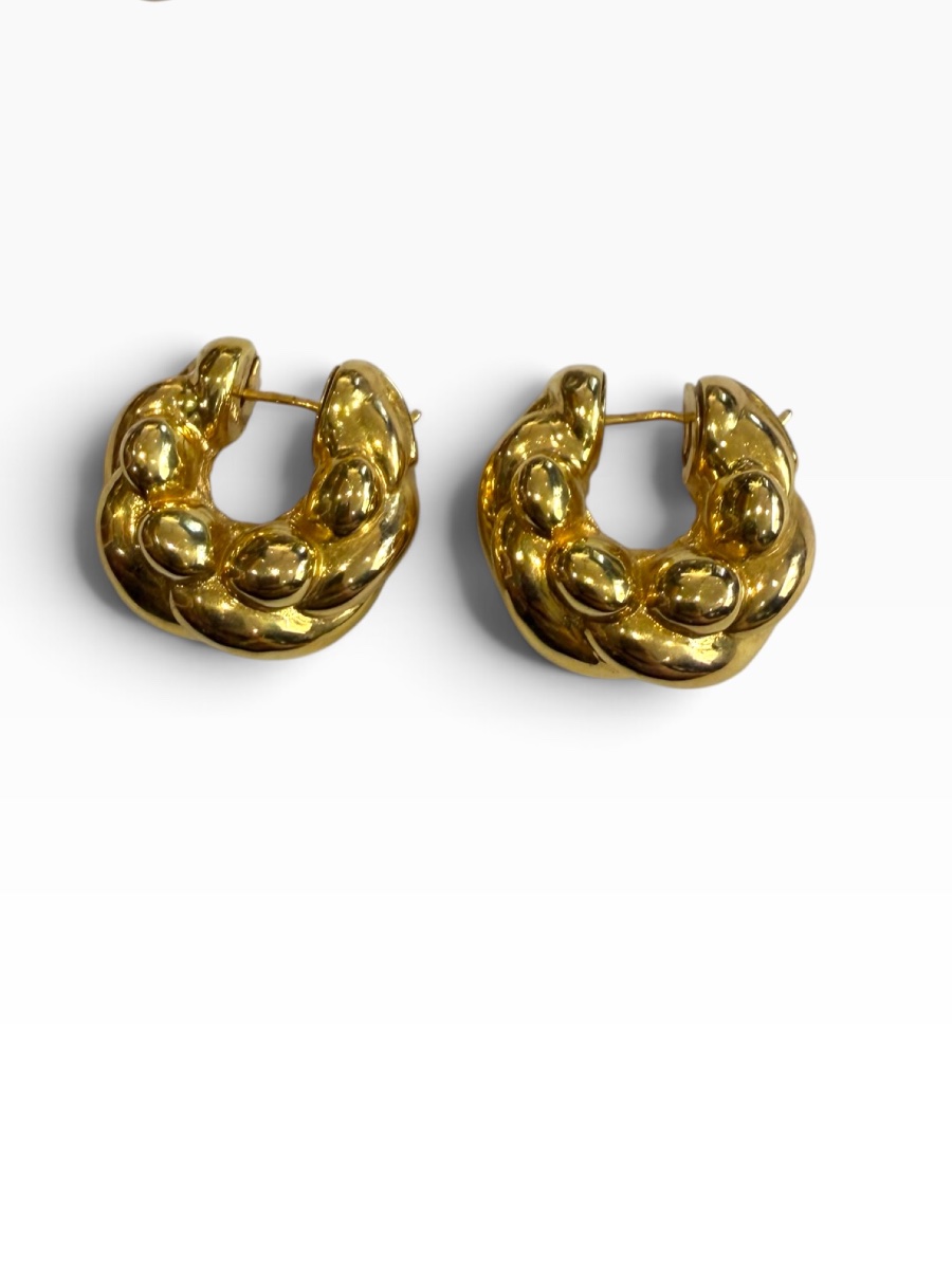 Chimento paire de boucles d’oreilles créoles or 18 carats-photo-4